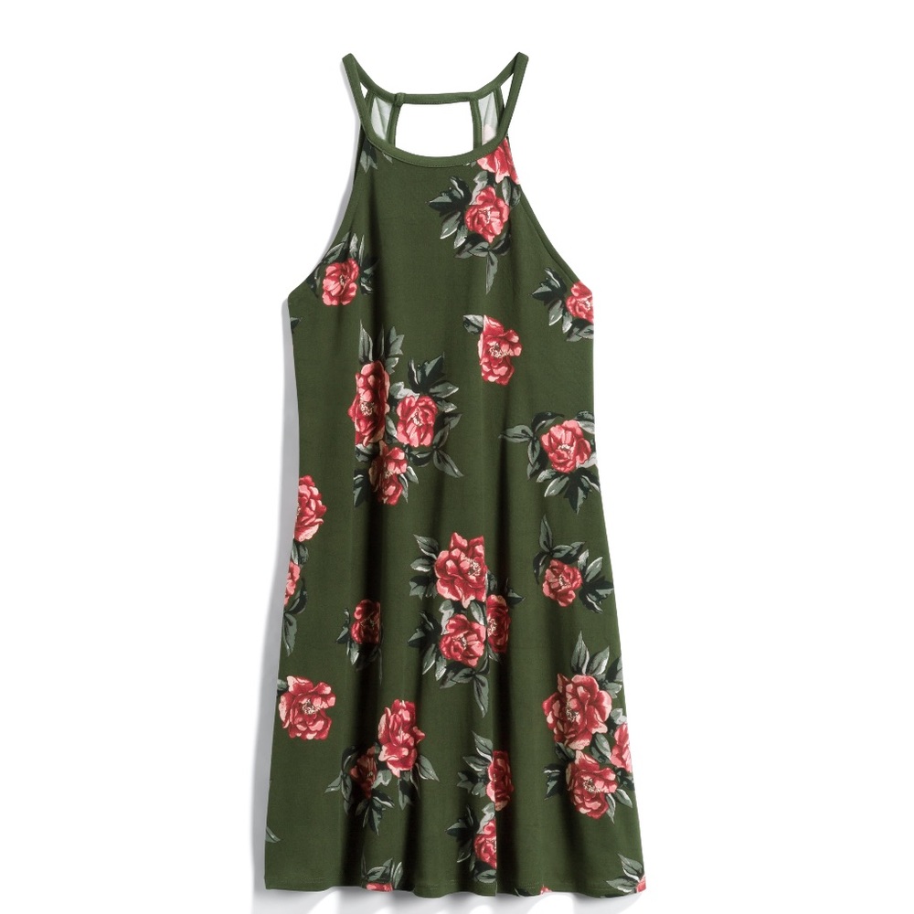 Nine Britton olive floral dress